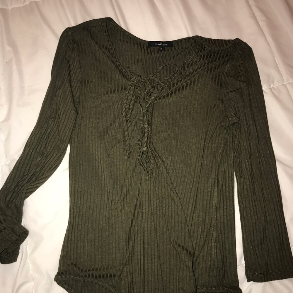 Tie front body suit